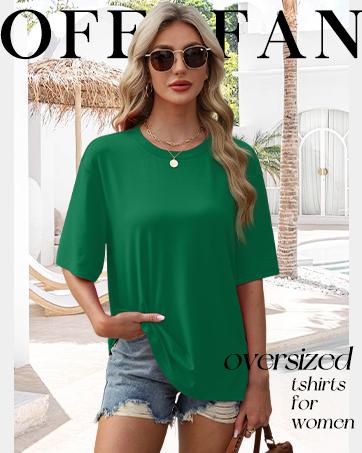 OFEEFAN Summer Tops for Women 2025 Short Sleeve Shirts Dressy Casual Crew Neck Tshirts Fashion Oversized Oversized Womenswear Crewneck SpringStatements OFEEFAN Summer Tops for Women 2025 Short Sleeve Shirts Dressy Casual Crew Neck Tshirts Fashion Oversized Oversized Womenswear Crewneck SpringStatements