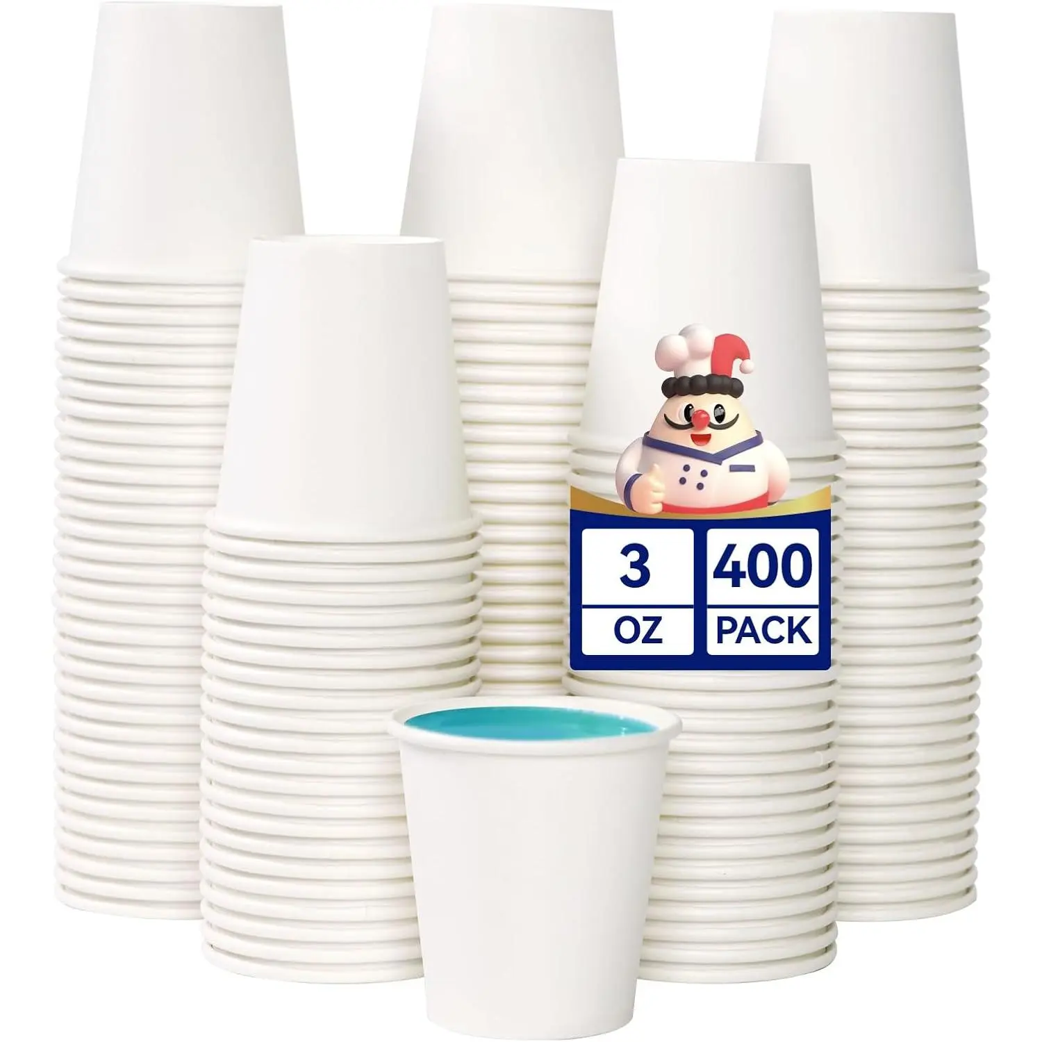 400 Count 3 oz Bathroom Paper Cups, Disposable Mini Bathroom Mouthwash Cups for , Office, School, Store