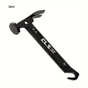 1 new outdoor Portable mini tent hammer with a length of 8.27 inches. Features a multi-functional handle made of stainless steel and aluminum alloy. Ideal for camping, household use, and tool repair. Hand Tools