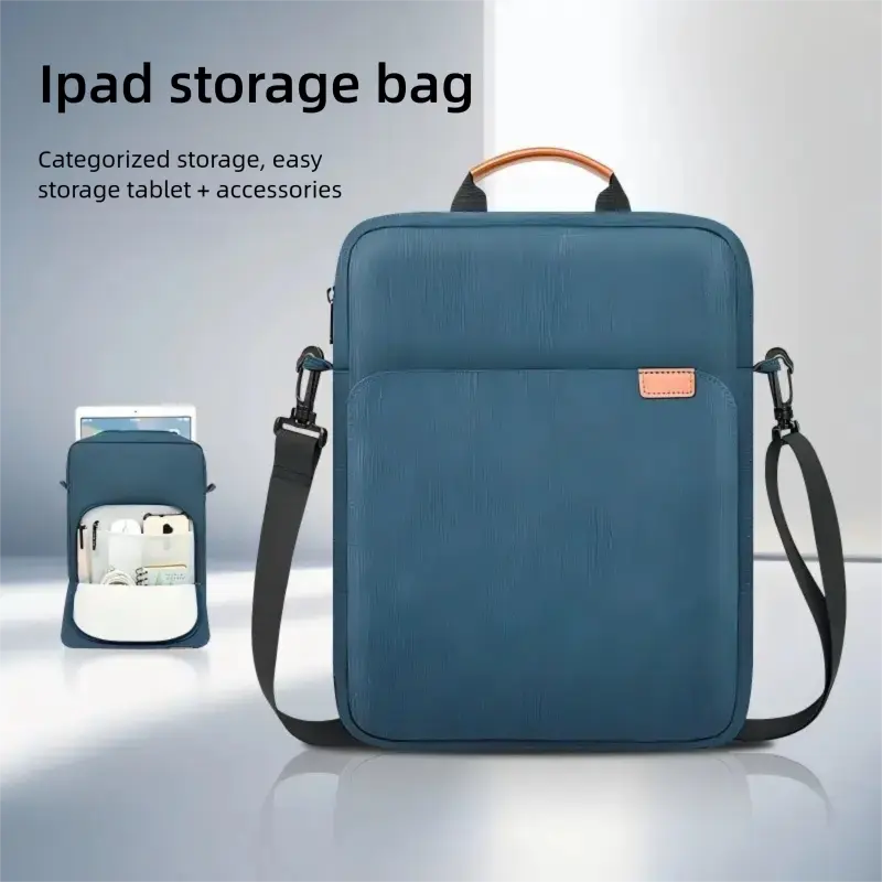 Lightweight Waterproof Wear-resistant Polyester Tablet Carry Bag, Dual-use Hand & Crossbody Strap Design, Large Space Holds iPad and Keyboard, Casual Outdoor Tablet Protective Pouch