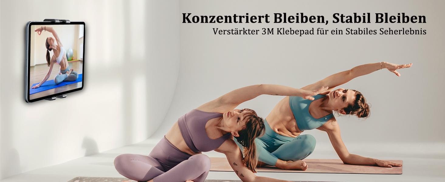 OHLPRO Tablet Wall Mount Holder, iPad Holder Wall with Adhesive Base Universal Mobile Phone Wall Mount Tablet Holder No Drill Compatible with 5-13 Inch iPad Smartphone Galaxy Tab Switch eReader