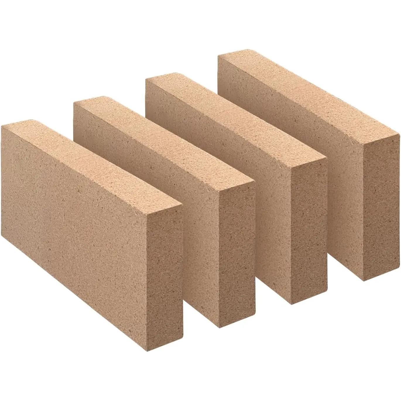 Food Grade Insulating Clay Fire Bricks 3000F 9"x4-1/2"x1-1/4" 4-Pack Replacement for Wood Stoves Fireplaces Fire Pit Kiln Pizza Oven