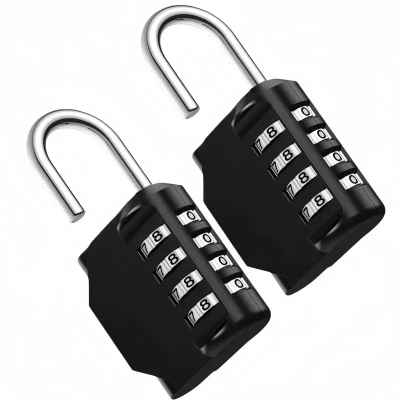 1set-2pcs Resettable Keyless Padlock, Waterproof Security Lock for Gym Storage, Tool Box, Garden Door, Indoor Outdoor Anti-Theft Design