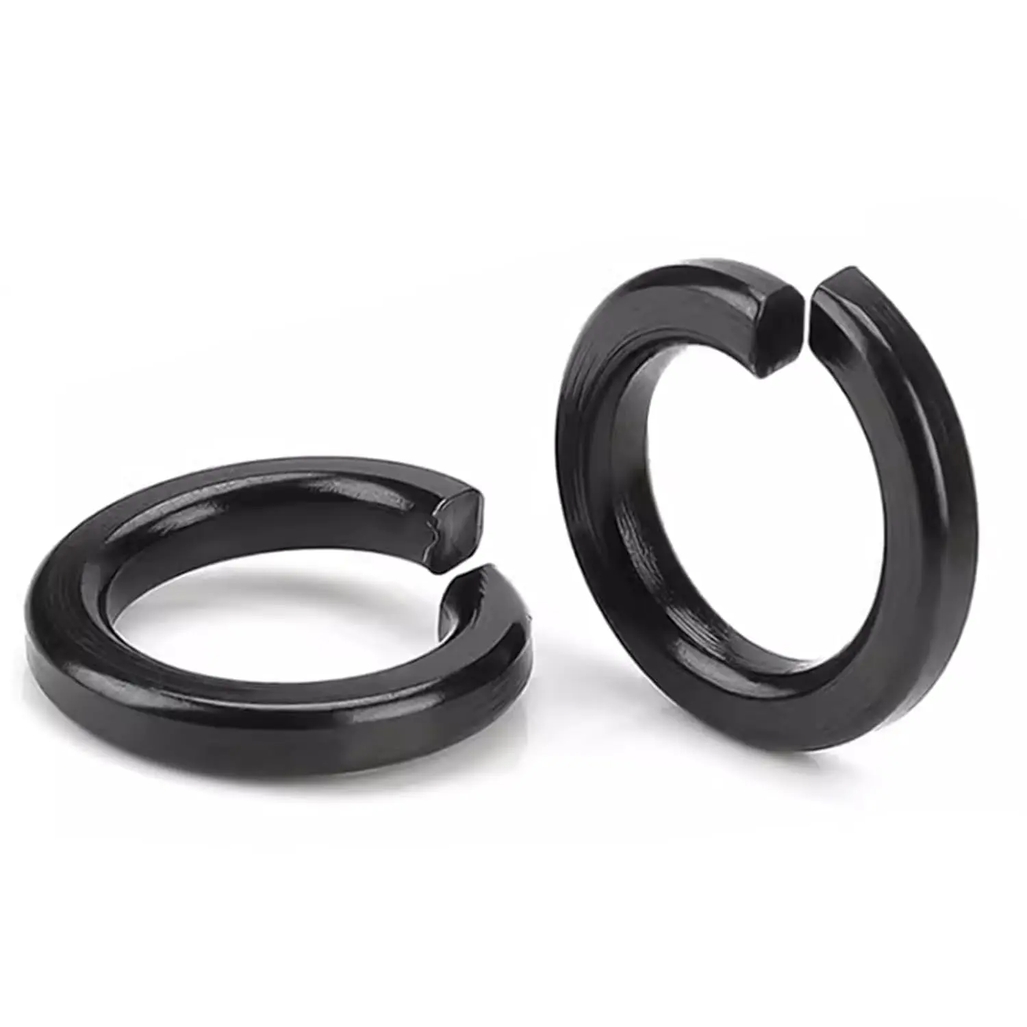 M6 Black Split Lock Washer, Stainless Steel Black Spring Lock Washers 18-8 (304), 100 count