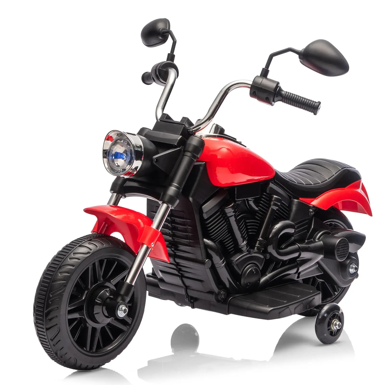 12V Rechargeable Electric 3-Wheel Ride-On Motorcycle for Ages 3-5, with Detachable Training Wheels, Reverse Gear, LED Headlight, Horn, Music - Kids' Ride-On Toy (Toys & Hobbies, Sports & Outdoor Play)
