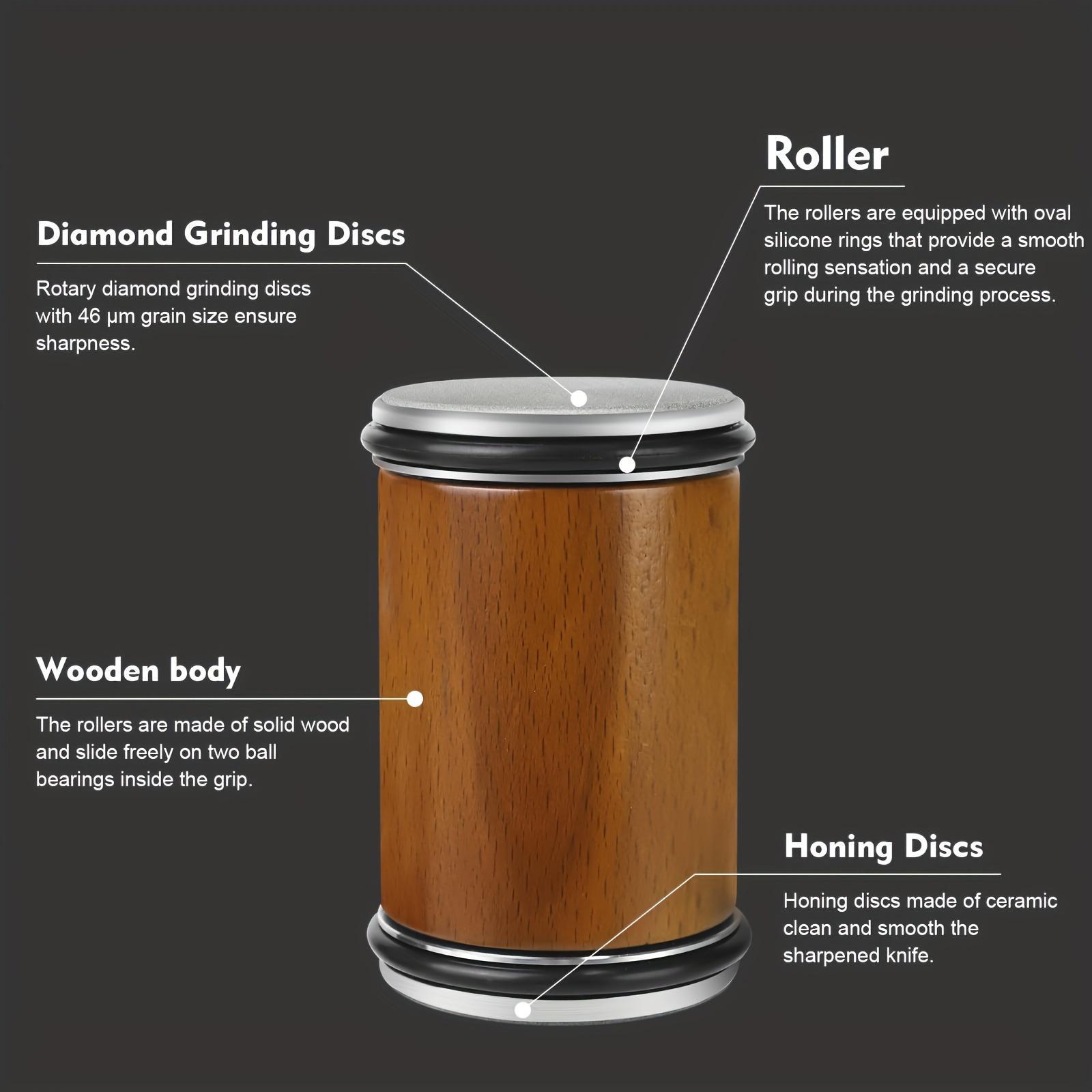 Rolling Knife Sharpener Kit, Versatile Knife Sharpener with Diamond, Magnetic Knife Sharpening Tool, Abrasive & Finishing Products for Kitchen