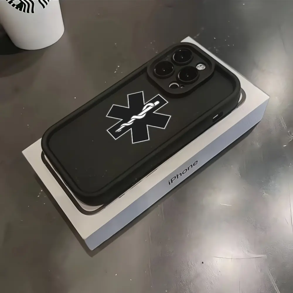EMT EMS Ambulance phone case suitable for, anti drop soft TPU back cover, suitable for Samsung, suitable for iPhone 17/16/15/14/13/12/11/Pro/PLUS/ProMax/Air/X/XS/XSMAX series, birthday gift, holiday gift, couple phone case