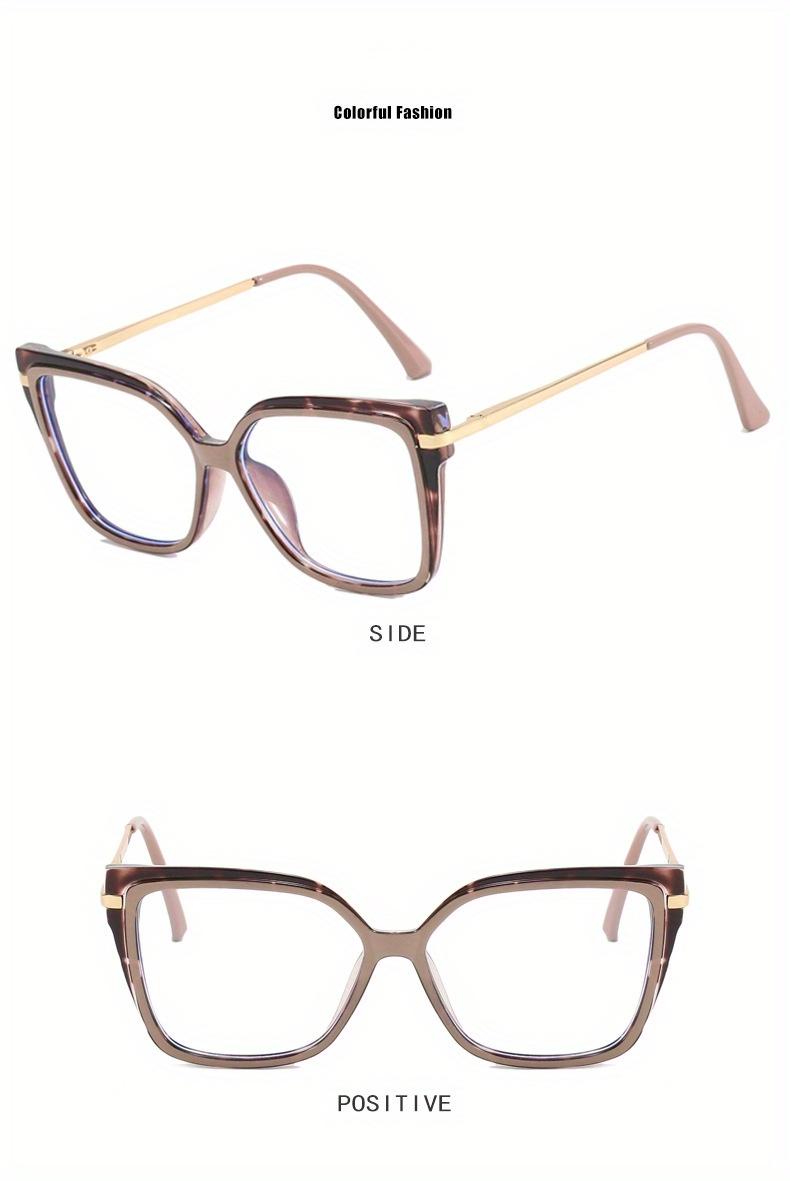 New Fashion TR90 Retro Women's Flat Frame Glasses Latest Trendy Square Decorative Eyeglasses