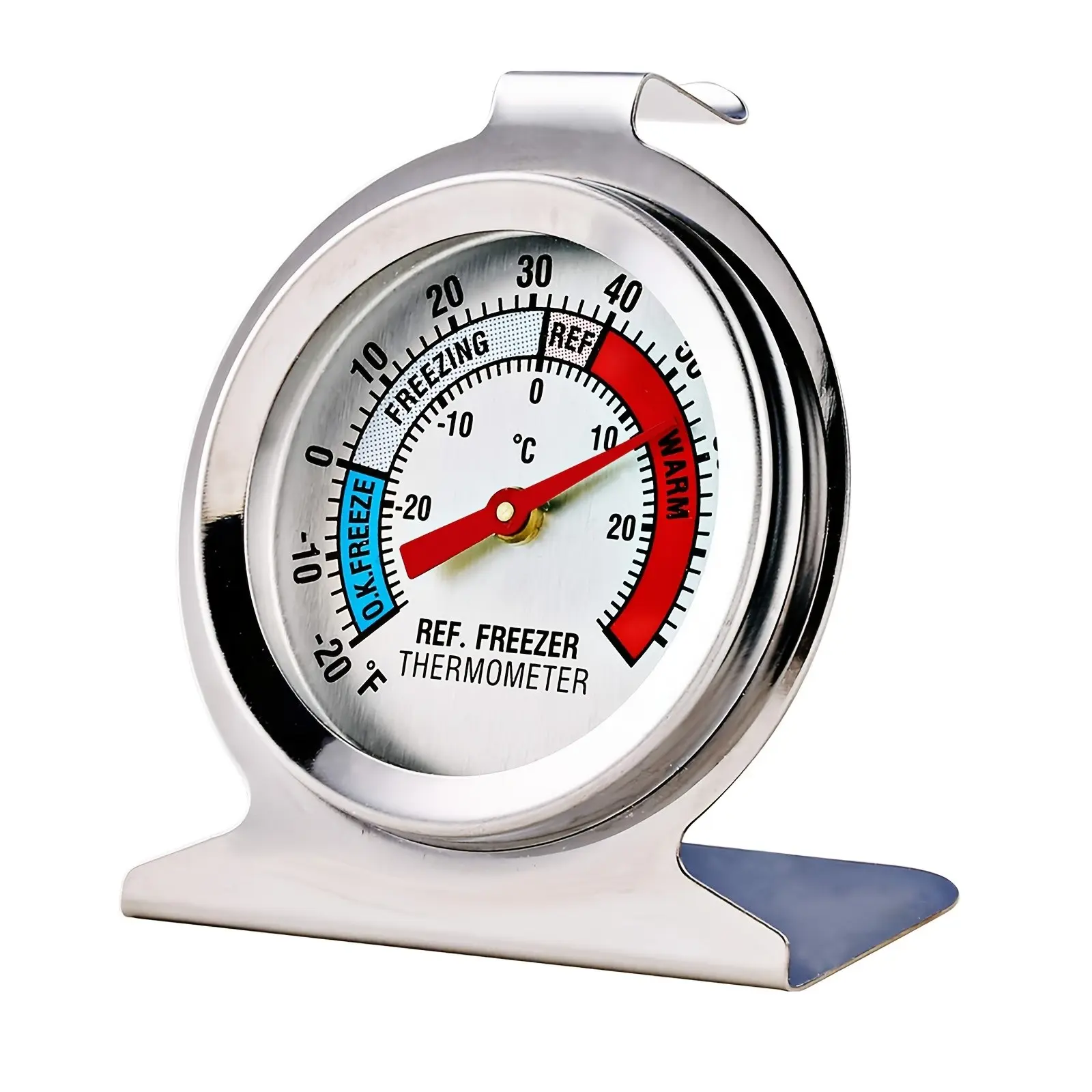 Freezer Temperature Gauge, Large Dial Dual Scale Design, Range -30~30℃/-20~80℉, Ideal for Freezers, Home Refrigerators, Coolers