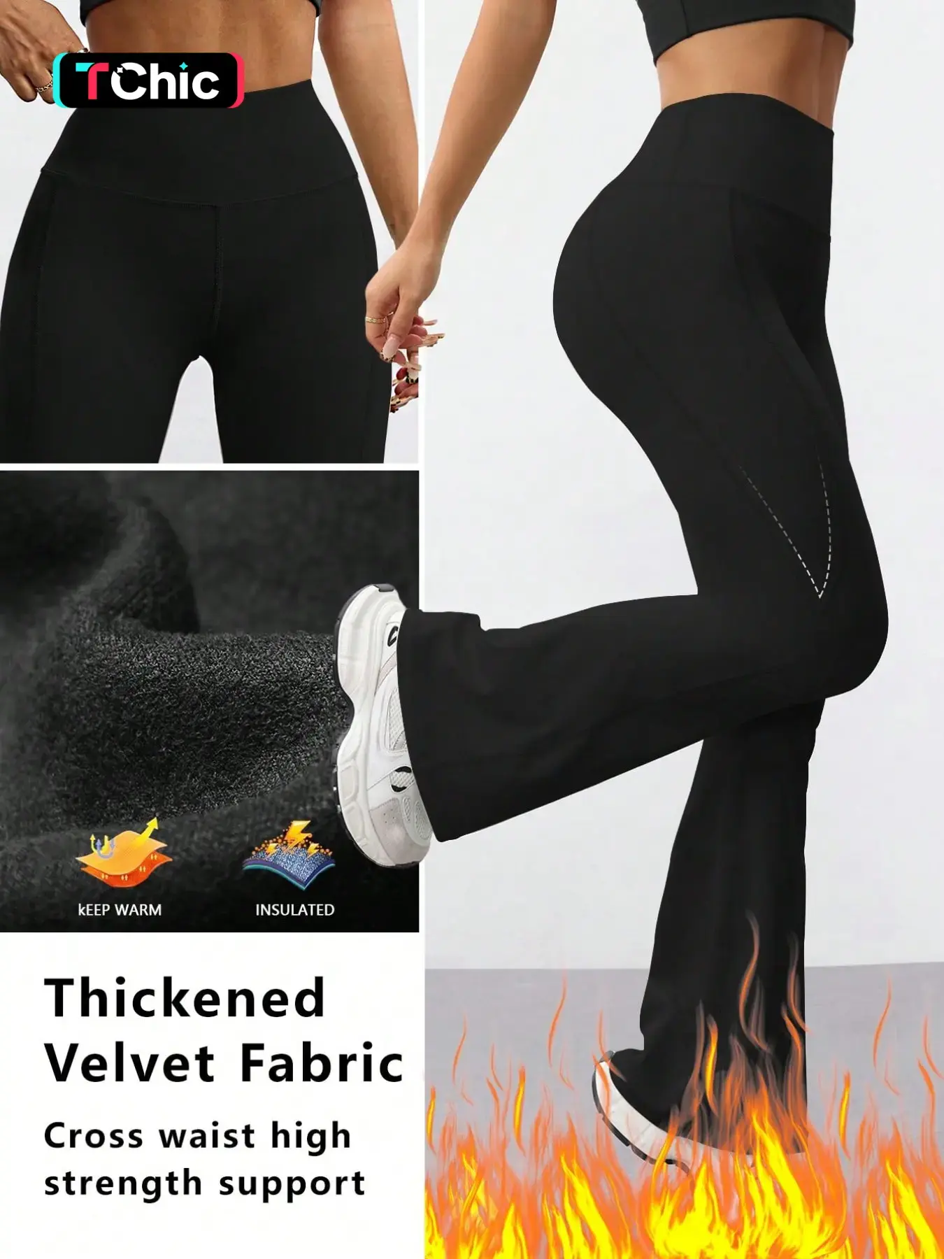 High-Waisted Micro Flare Pants for Women, Retro Slimming Street Style, Comfortably Chic, Perfect for Yoga & Daily Wear