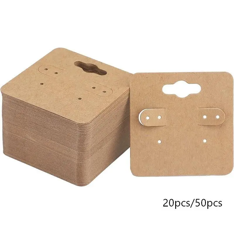Cowhide Paper Earring Stud Card Blank Design Jewelry Display Storage Card, Ideal for Showcasing Earrings Keychains Small Accessories Crafts