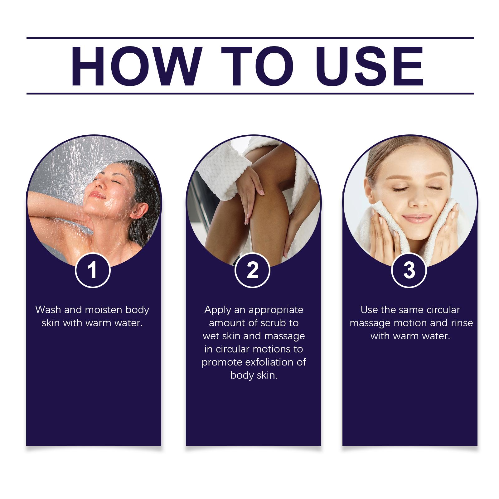 EELHOE Blackberry Sugar Body Scrub, Gentle Cleansing Exfoliating Smooth Skin Hydrating Moisturizing Scrub