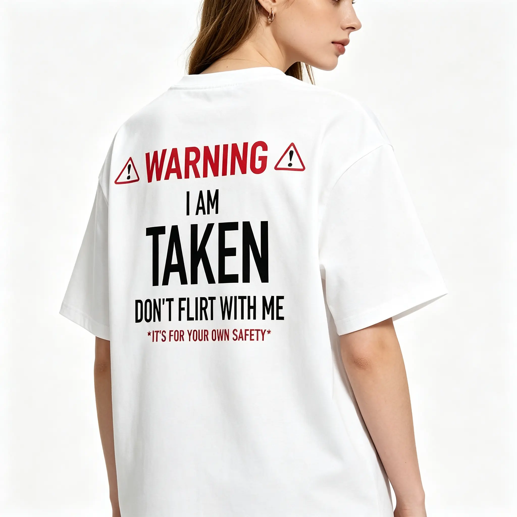 Im Taken Dont Flirt With Me Funny Graphic Unisex Tee |   All-Season Breathable Top