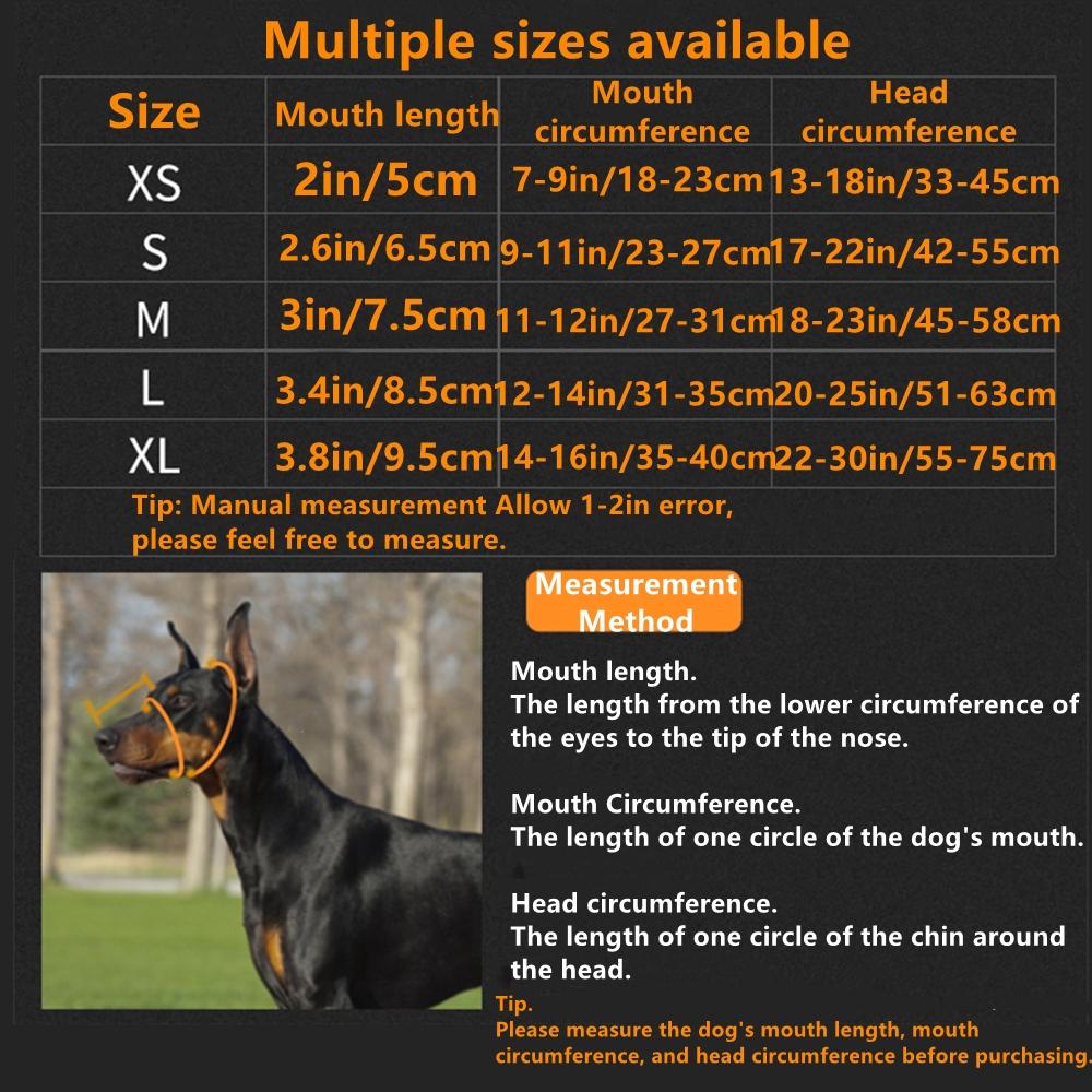 Adjustable Dog Muzzle, Hollow and Breathable Dog Muzzle for Small, Medium-sized and Large Dogs to Prevent Biting and Barking