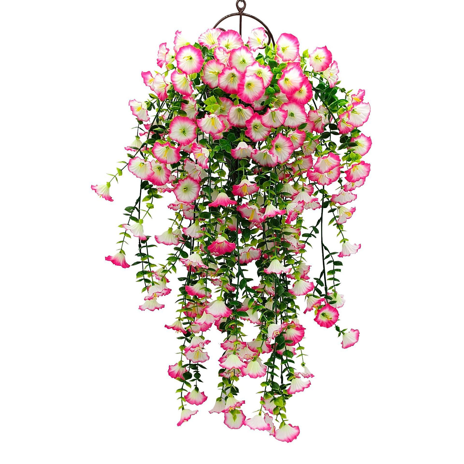Hanging Artificial Morning Glory Flower Vines for Home Wedding Decoration Outdoor Indoor Garden Wall Decorations Realistic Fake Petunia Bouquets