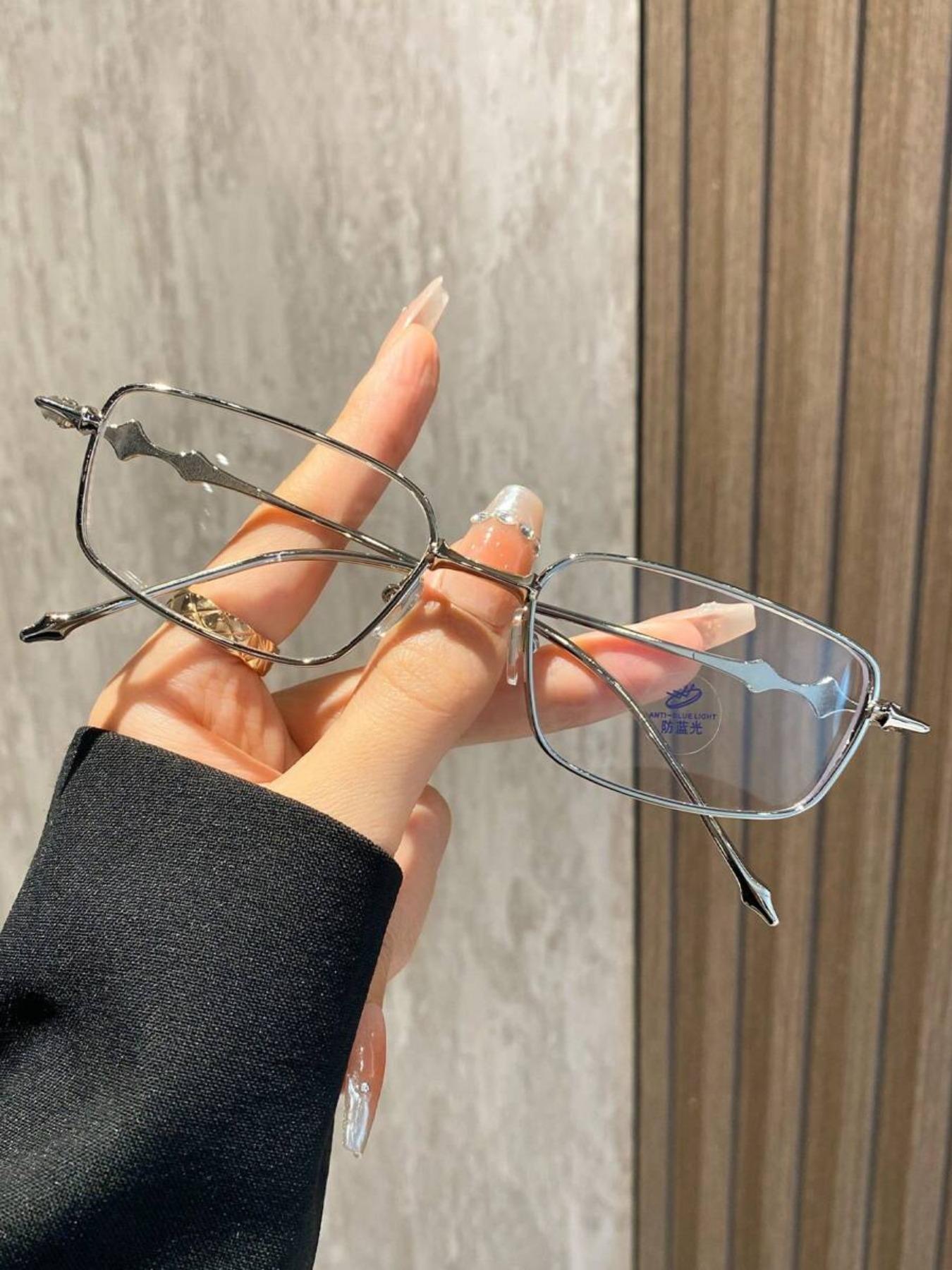Fashion Full Rim Eyeglasses, Square Frames Eyeglass, Casual Versatile Eyeglasses for Women & Men, Fashion Eyeglasses for Daily Wear