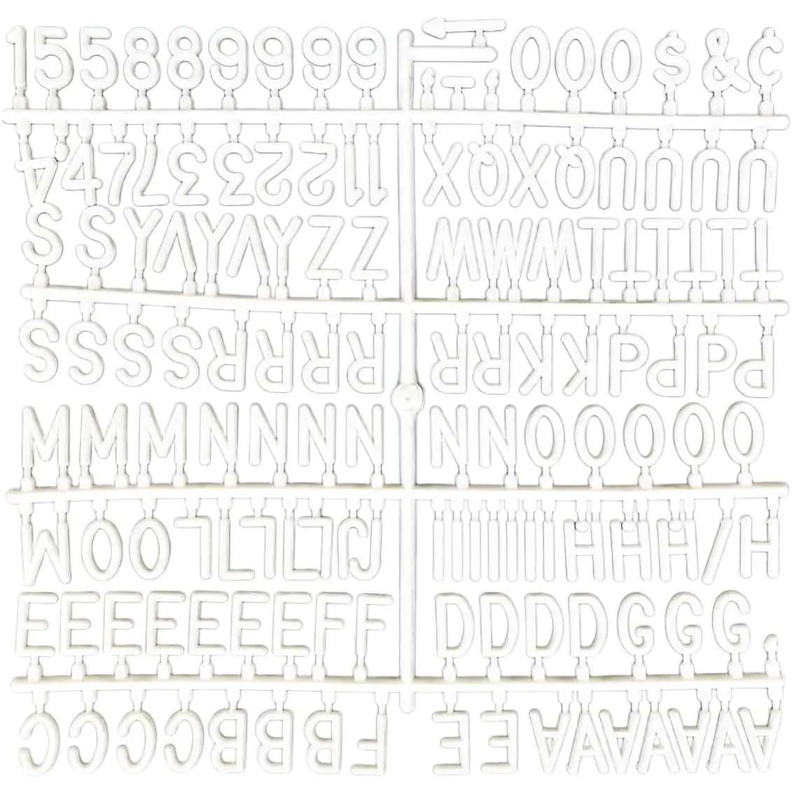 Letter Board Letters Only for Flet Letter Boards, Plastic Letter Board Sign Message Board Letters,  Board with Letters, Numbers & Symbols Felt Letters for Changeable Changeable Letter Boards (145)