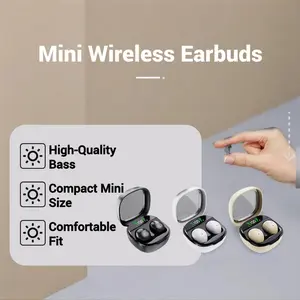 Compact Mini Wireless Earbuds, High-Quality Bass, Ideal for Sports, Sleep, Work, School, Comfortable Hidden Wear