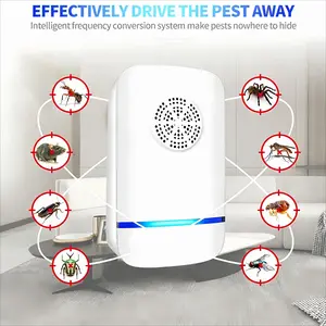 2/4/6 Pcs Plug-in Ultrasonic Pest Repeller Electronic Indoor Pest Control Repellent for Mice Rats Ants Roaches Spiders Mosquitoes Home Use