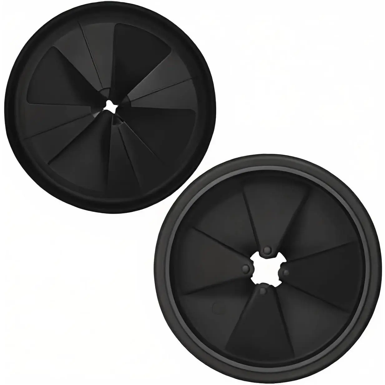 2PCS Garbage Disposal Splash Guards, 3 3/8" Sink Baffle QCB-AM  for  Evolution Series, Garbage Disposer Accessories,Upgraded Noise-Reducing   Drain Plug,Black