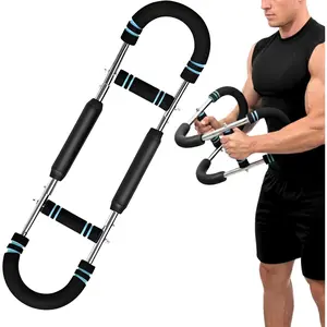 Adjustable Arm Exerciser - Spring Workout Bar for Forearm, Triceps & Chest Strengthening, Portable Home Gym Fitness Equipment for Men & Women