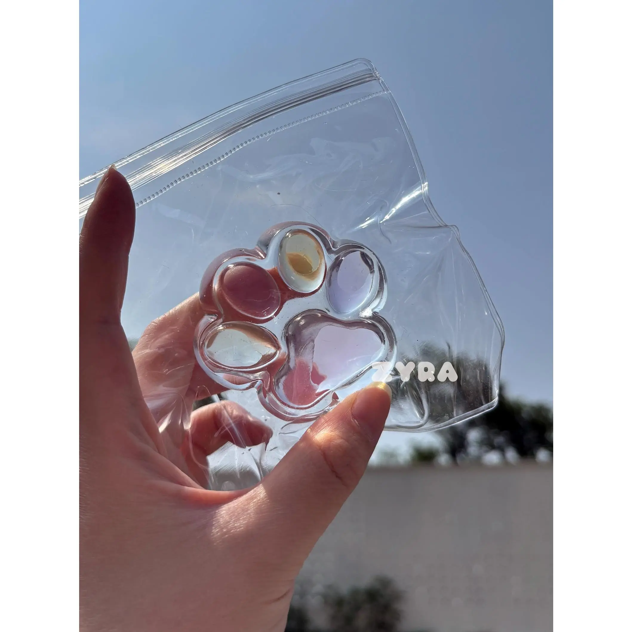 Light Color Clear Paw Taba Squishy Toy, Handmade Stress Relief Squishy, Cute design, Trending Toys Taba Sticky Squishy ,Gift for her