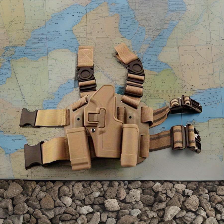 Tactical Gun Leg Holster Right Hand Paddle Thigh Belt Drop Pistol Holster with Magazine Flashlight Bag for 17 19 22 23 31 32