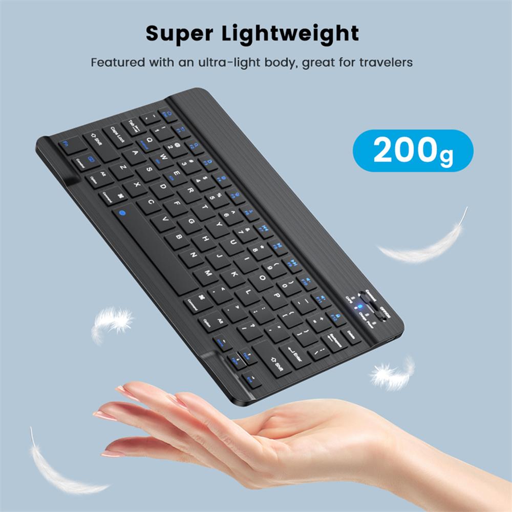 ENTRA Bluetooth Wireless Keyboard Mouse for iOS Android Windows Tablet iPad Air Mini Pro Silent Design 99% Noise Reduction Stable Connection 10m Range Portable Lightweight Device with Multiple Key Functions and Fast Bluetooth Connection - Phone swivel