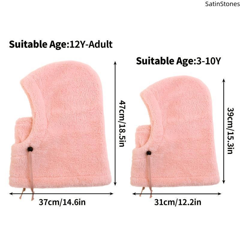 Winter Balaclava & Neck Warmer Hat for Kids Ages 3-10 Windproof Thermal Full Face Mask with Detachable Hood Collar Soft Fleece Ideal for Skiing Snow Outdoor Winter Sports & Daily Wear