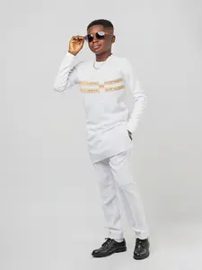 Nigerian Prince Exclusive Embroidered Boys' Set, Perfect for Parties, African Ethnic Style, High-End Look, Stylish Boy