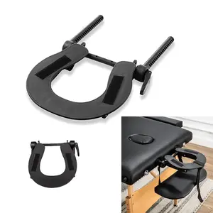 1Pc Black Adjustable Universal Standard Face Cradle Headrest for Massage Tables & Beds
