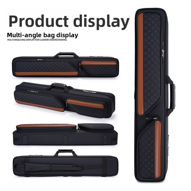 1/2 Billiard Cue Bag with Waterproof Cover, Nine-Ball 7-Hole Large Capacity Barrel Cue Bag, Stylish Billiard Cue Bag