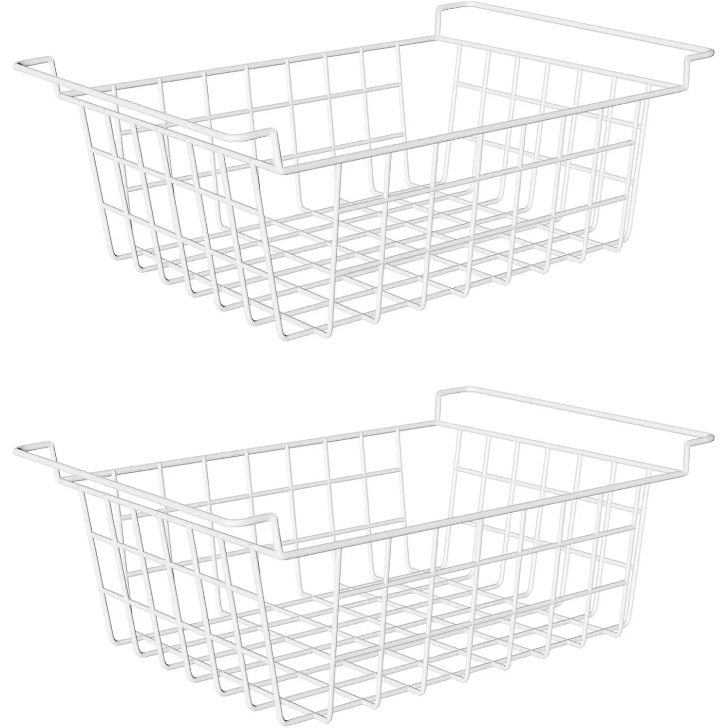 17.5" Chest Freezer Organizer Bins Metal Wire Baskets