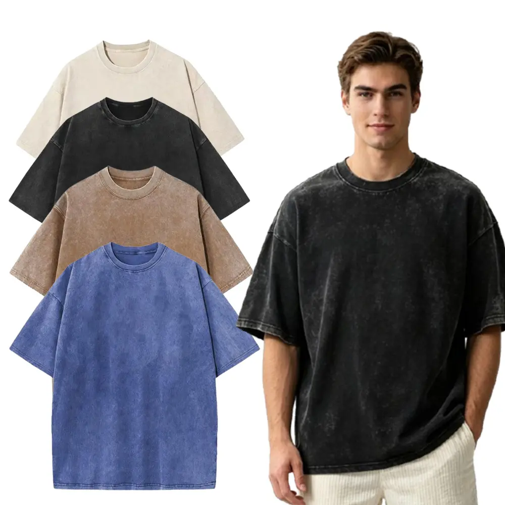 Unisex Wash Loose Fit Vintage Cotton T-Shirt