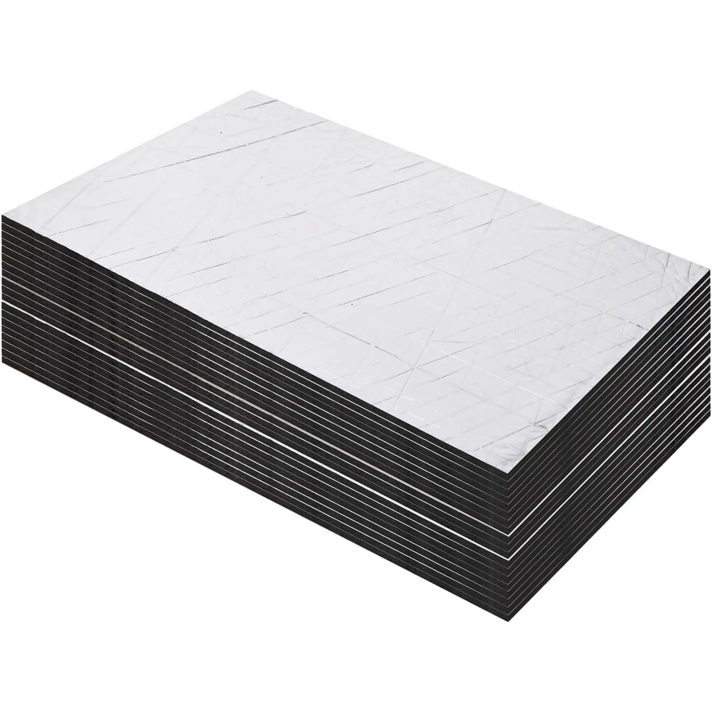 Car Heat Sound Deadening Insulation Mat - 197 Mil 16.1 Sqft Automobile Sound Deadening & Heat Insulation Material for Auto Hood Engine Roof Door and Trunk, Aluminum Foil Finish
