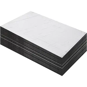 Car Heat Sound Deadening Insulation Mat - 197 Mil 5.35 Sqft Automobile Sound Deadening & Heat Insulation Material for Auto Hood Engine Roof Door and Trunk, Aluminum Foil Finish