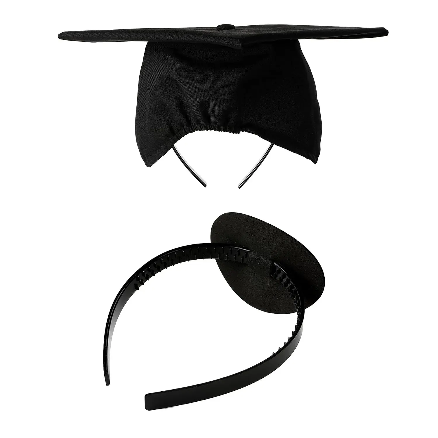 Graduation Cap Headband, Anti-Fall Holder for Grad Cap, Secure Headband Insert for Hairstyle & Decorations, Graduation Gifts for Women Men, 1 Pack Black