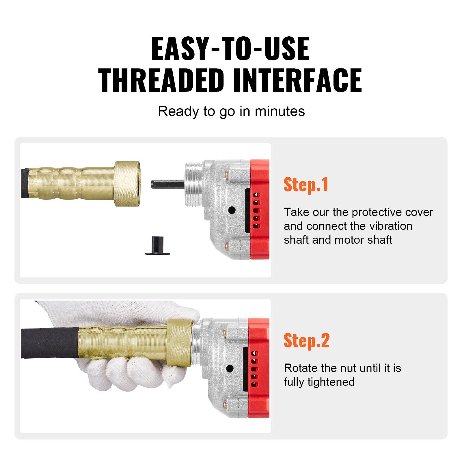 VEVOR Handheld Concrete Vibrator, 800W Electric Vibrator 13000 VPM, Electric Concrete Vibrating Tool With 6.6ft / 2m Shaft Rod, Portable Pencil Cement Vibrator Remove Air Bubble and Mix Concrete VEVOR Handheld Concrete Vibrator, 800W Electric Vibrator 13000 VPM, Electric Concrete Vibrating Tool With 6.6ft / 2m Shaft Rod, Portable Pencil Cement Vibrator Remove Air Bubble and Mix Concrete