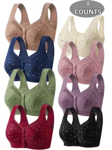Women's Floral Print Push Up Bra, Soft Comfortable Breathable Bra, Women's Lingerie for All Seasons