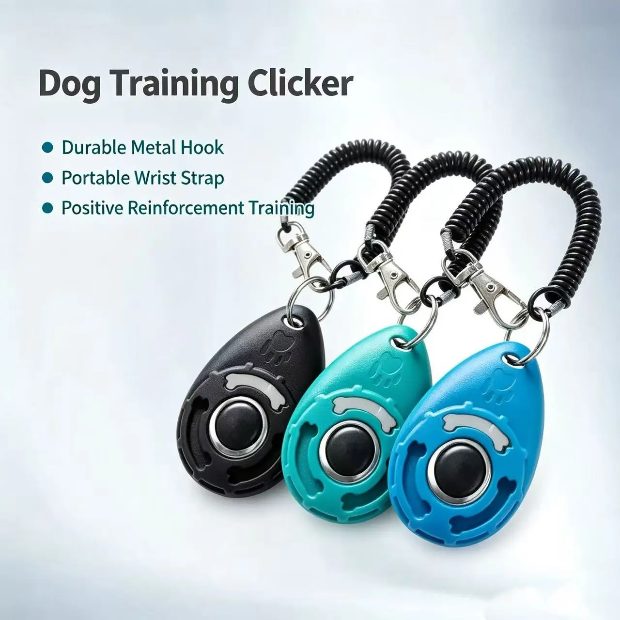 5-Pack Dog Training Supplies, Puppy Clicker Trainer, Instructional Communication Tool, Essential Pet Training Gear, Specialized for Dogs