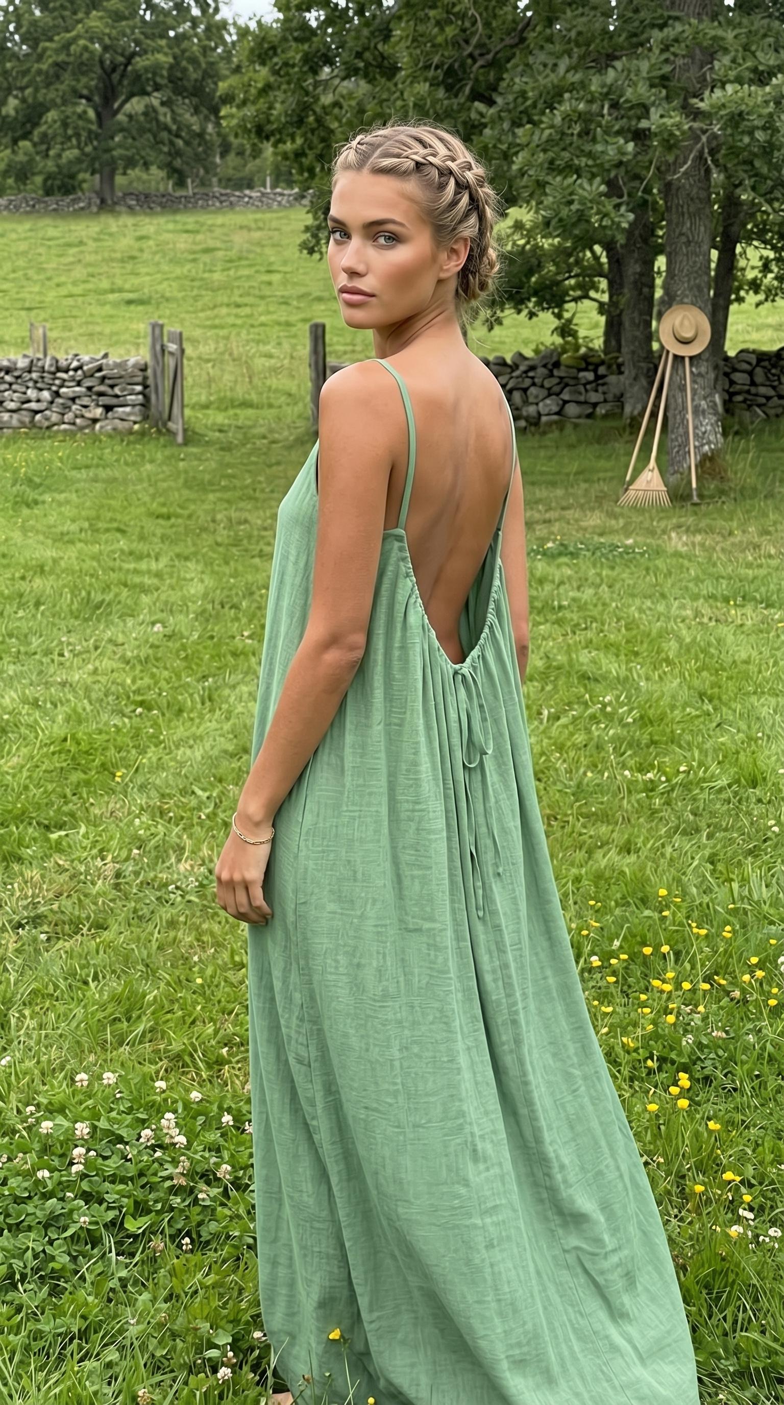 Women's Summer Casual Sleeveless Backless Cami Sundress 2026 Vacation House Dress
