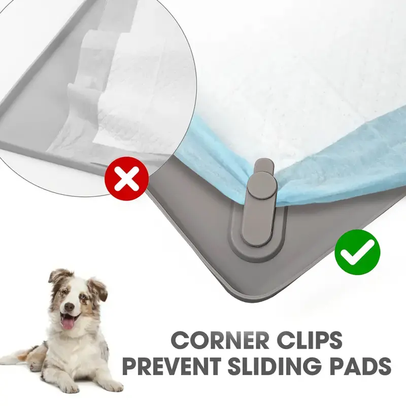 Pet Urine Pad Tray Stand, Dog Diaper Holder for Puppies Small Medium Dogs, Easy Clean Toilet Training Mat, Puppy Pee Mat, Home Floor Protection