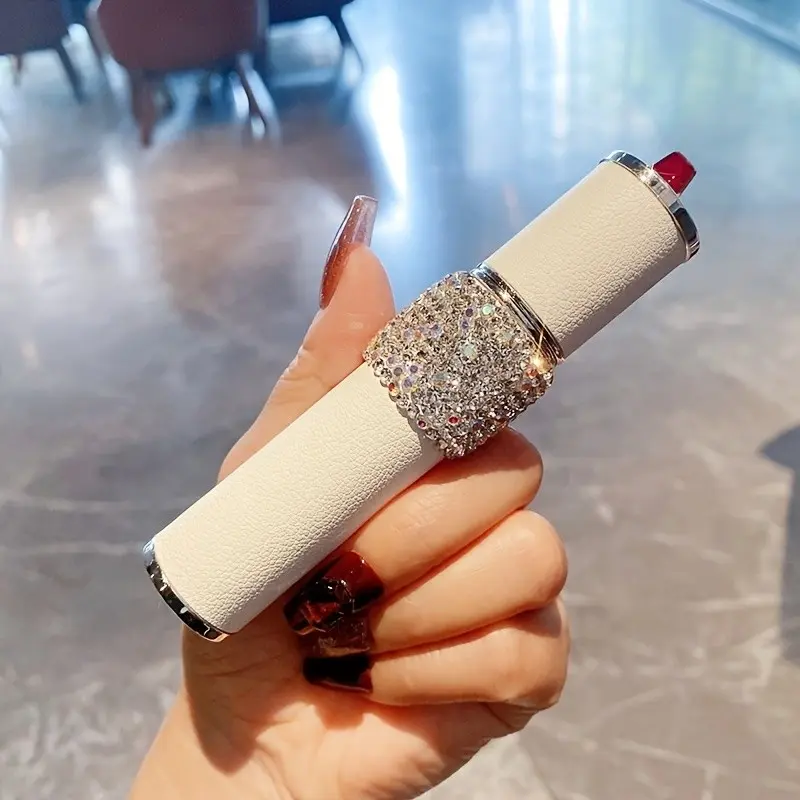 High-End 1pc Perfume Spray Bottle, Sparkling Artificial Rhinestones, Portable Tonerous Dispenser, Creative Press-Type Tonics Empty Bottle, Gift for Women, Travel Bottles