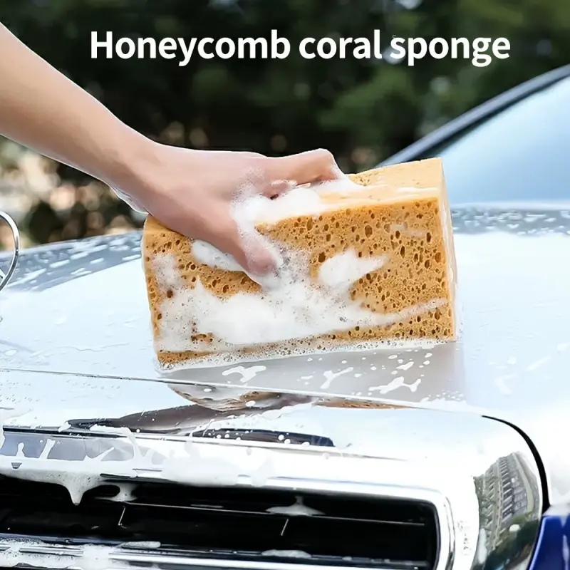Professional Car Wash Sponge - Compressed Packaging, Oversized, High Absorbency, Excellent Foaming Ability, Perfect for Automotive Use with Superior Absorbency and Foaming Performance