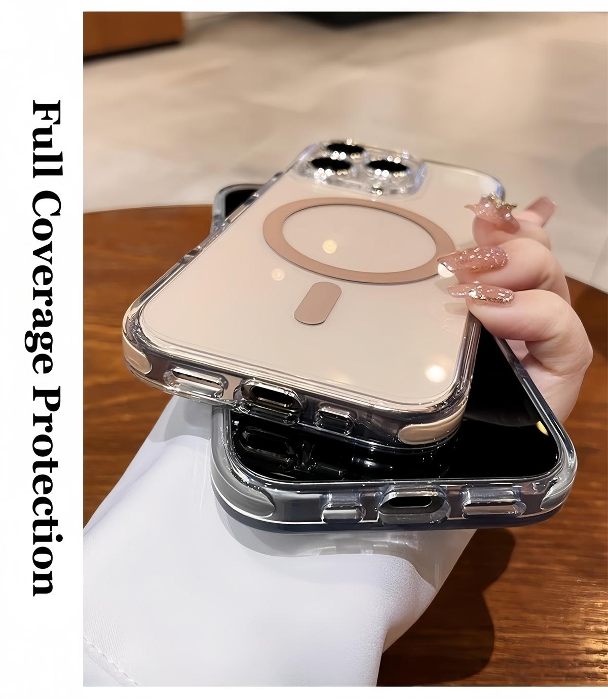 [LX]Desert Titanium 2 in Shockproof Shield Phone Case for IPhone 13 14 15 16 Pro Max 16 Clear Casing Transparent Cover