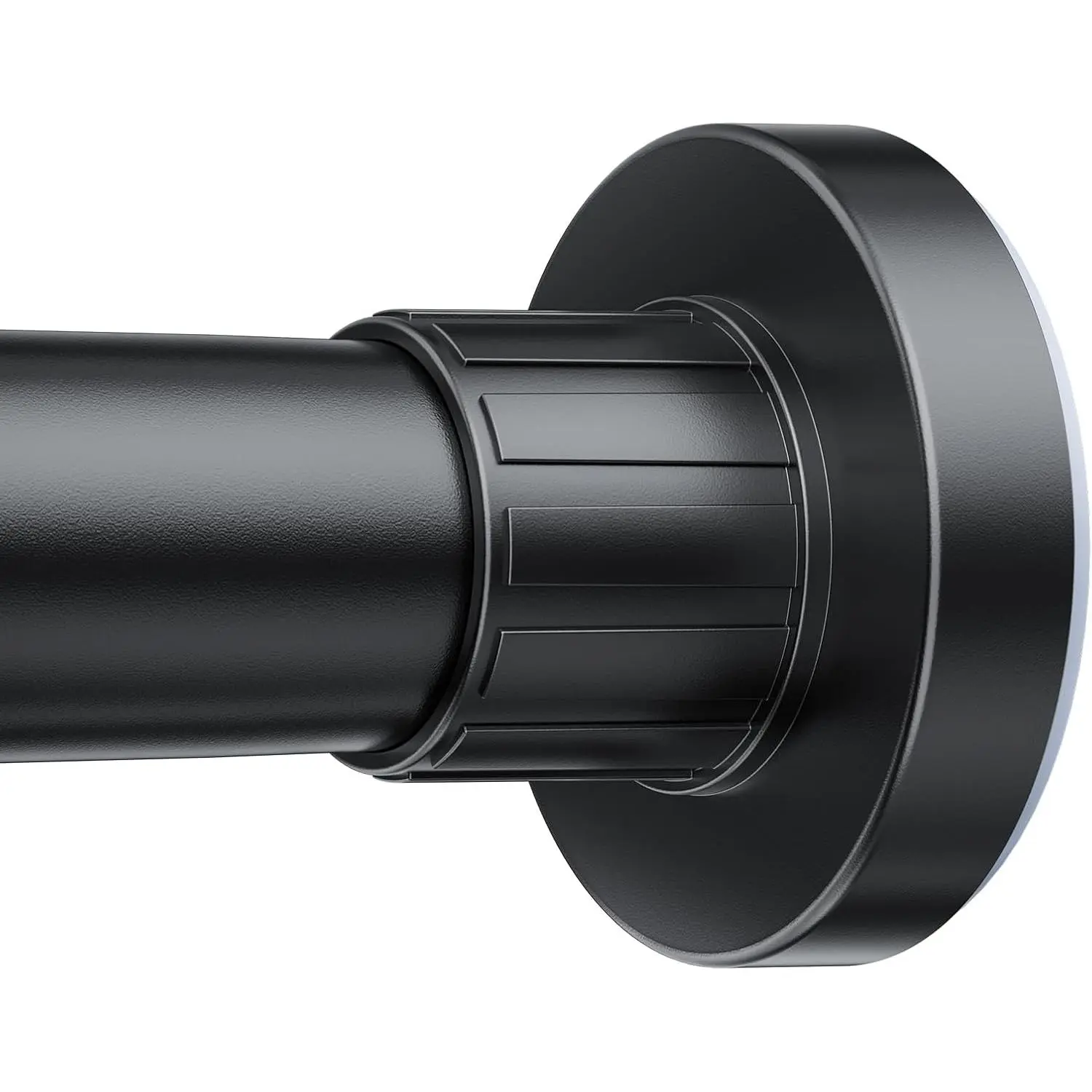 Shower Curtain Rod 32-80 Inch Adjustable - Heavy Duty No drill Spring Tension Shower Rod, Non-Slip Rustproof Telescopic Rod for Bathroom, Black