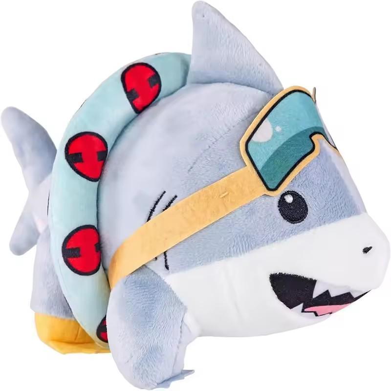 Jeff The Land Shark PlushToy Cartoon Anime Cute Dolls Soft Stuffed Toy Special Birthday Gift For Kids Adults and Room Decoration