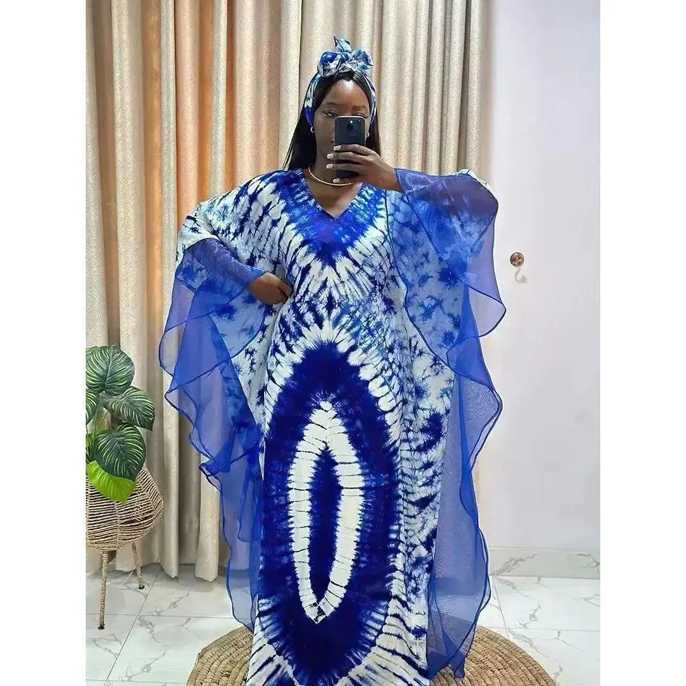 Women's Traditional African Dashiki Ankara Maxi Long Dress - 2024 Plant Print Short Sleeve Muslim Kaftan Abaya Robe Formal Outfits, Short Sleeve Dress