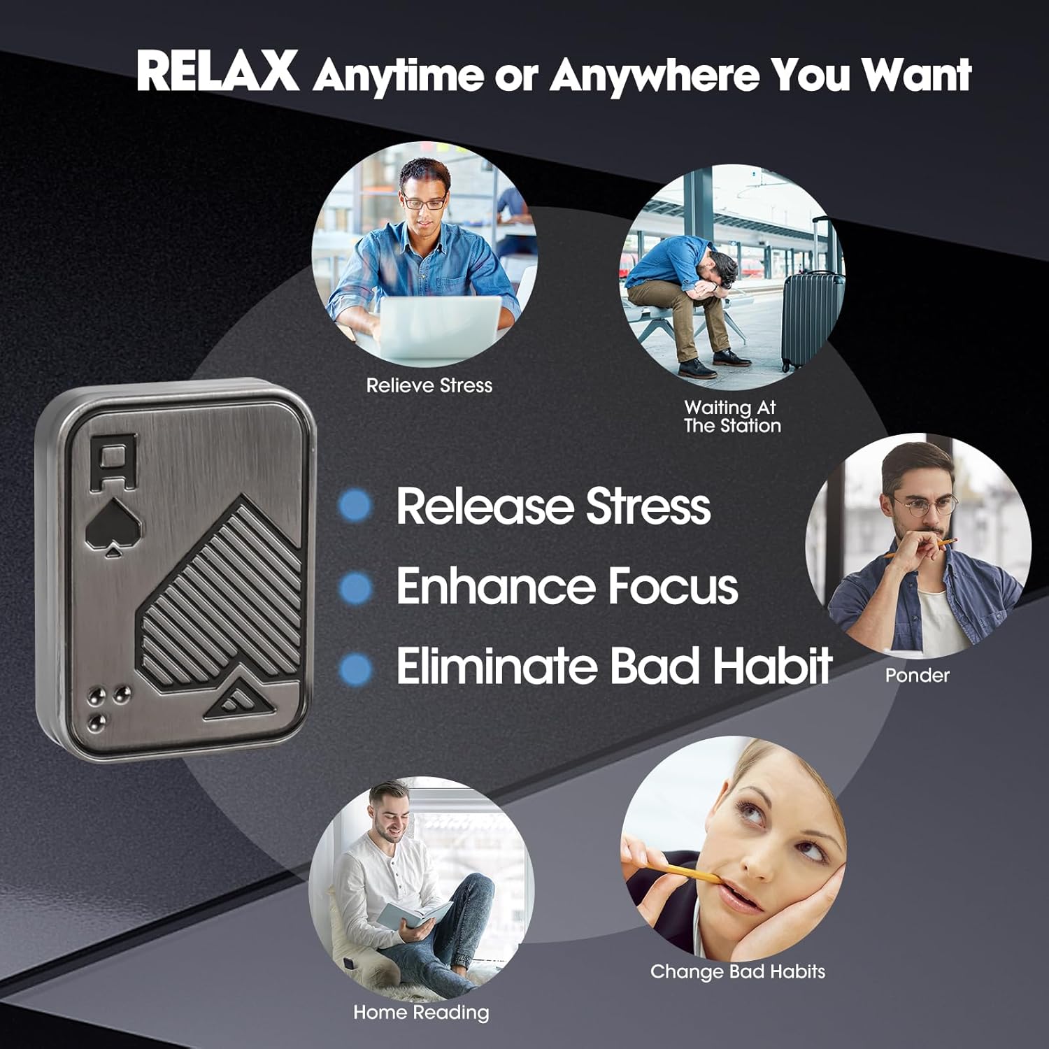 Magnetic Metal Fidget Toys for Adults & Teens, Stress Relief Fidgeting, Manual Rotation Stress Relief Toy, Office Decompression Tabletop Toy（Magnet style） #GLOBAL PICKS