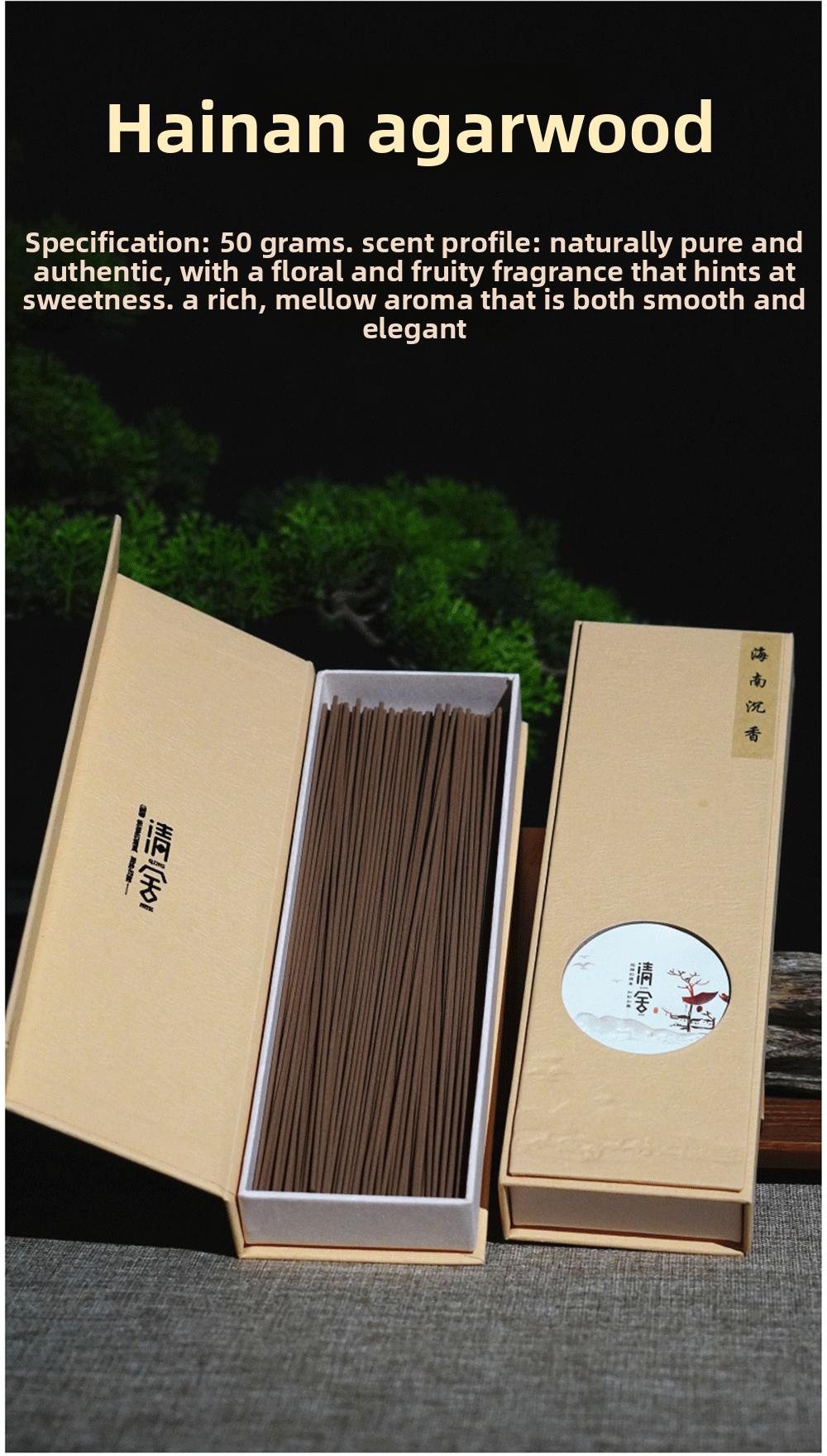 Hainan Agarwood Incense Sticks Handmade from Old Insect-Damaged Material for Home Aromatherapy Enhance Your Space with Natural Essence fragrance